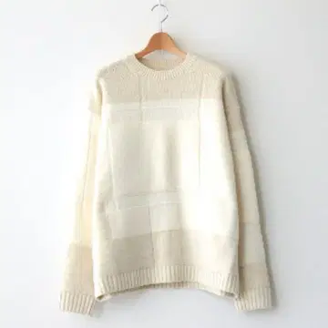 YOKE UNEVEN CREWNECK SWEATER 니트 사이즈 1