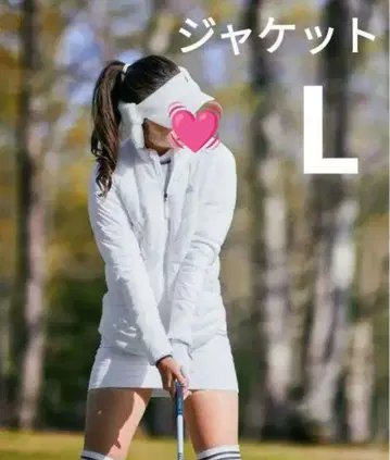 adidas 화이트 골프 다운 L 여성용