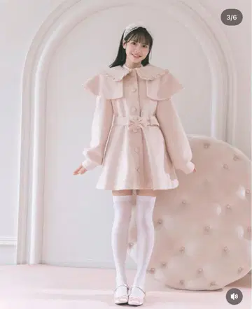 meltie 복슬복슬 샤기 코트 핑크