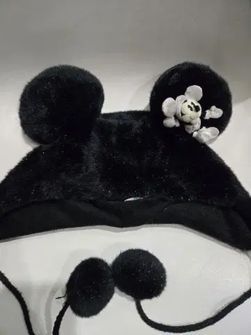 미키 팬캡 블랙 라메 #미니