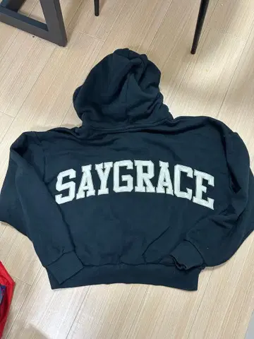 gyda SAYGRACE 후드 부착 후드티 블랙