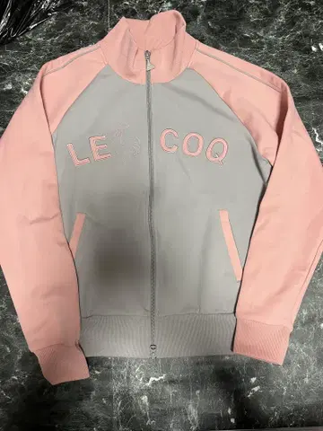 LE COQ 집업 자켓 L 핑크/그레이