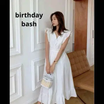 BIRTHDAYBASH 백 리스 원피스 화이트 S