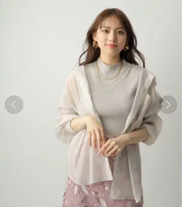 택 포함 미사용 새상품 마이 스트라다 시어 셔츠 앙상블