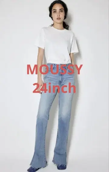 [ 즉시 구매 ] MOUSSY 사이드 슬릿 플레어 데님