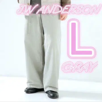 25AW 유니클로 JWANDERSON 코듀로이 워크 팬츠 그레이 L