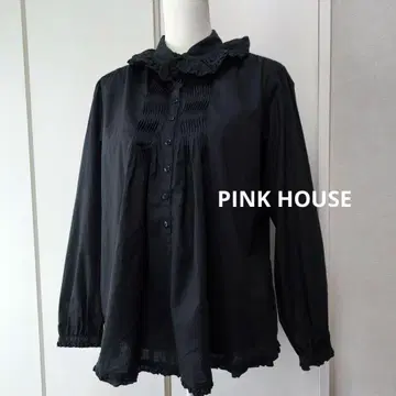 컨디션 최상 PINK HOUSE 핑크하우스 블라우스 피코프릴 긴팔