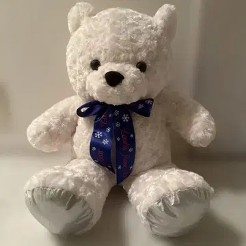 화이트 곰 봉제 인형 크리스마스