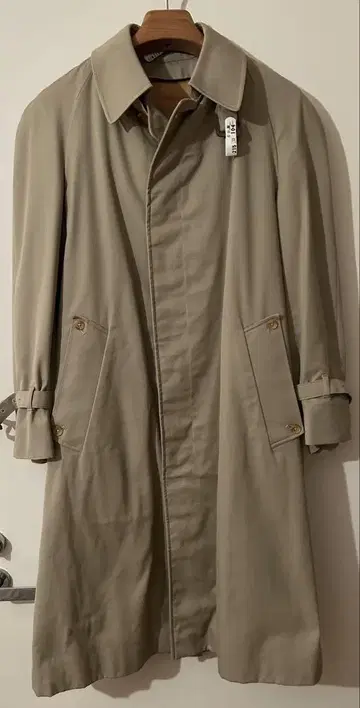 [ 영국제 빈티지 ] 아쿠아 스큐텀 트렌치코트 체크 무늬 안감