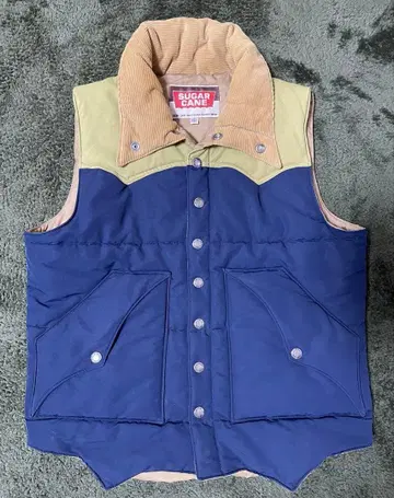 새상품급 SUGAR CANE 슈가케인 다운 베스트 일본 M 상당