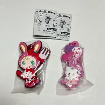 [ 새상품 ] 메조피아노 x 헬로키티 캡슐러버 마스코트 2종 세트