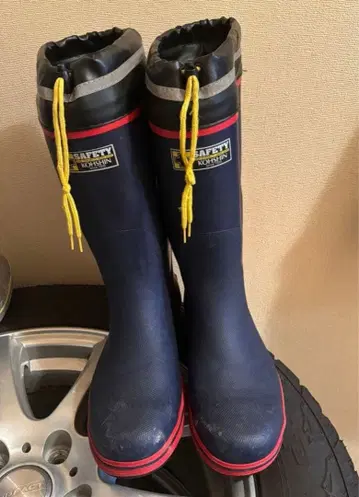 SAFETY KOSHIN 방수 안전화 네이비/레드 27cm