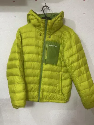 montbell 라임 그린 다운 자켓