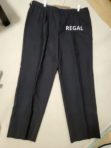 다크 그레이 더블 플리츠 슬랙스 REGAL 허리 100cm