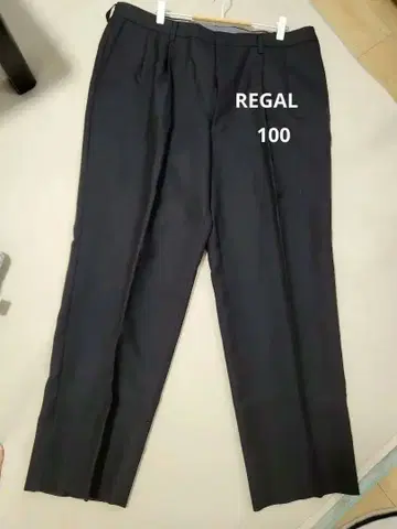 다크 그레이 더블 플리츠 슬랙스 REGAL 허리 100cm