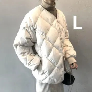 퀼팅 자켓 다운 아우터 인기 아이보리 화이트