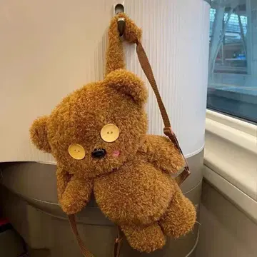브라운 곰 봉제 인형 백