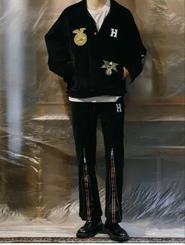 highgate 코듀로이 블랙 팬츠