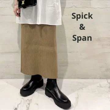 [ 새상품급 ] 스픽 앤 스팬 울 혼방 롱 슬릿 리브 스커트