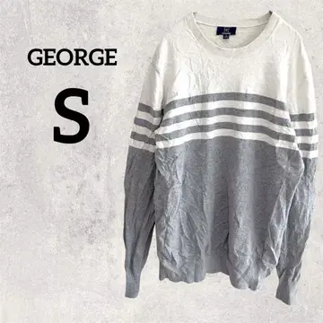 GEORGE [ S ] 그레이 보더 스웨터