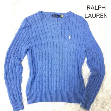 폴로 랄프로렌 코튼 케이블 스웨터 블루 M 사이즈