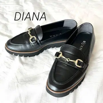 DIANA 다이애나 비트 로퍼 22.5cm 블랙 통굽