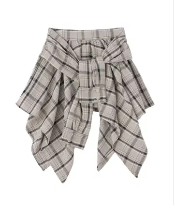 ACLENT Asymmetry check mini skirt