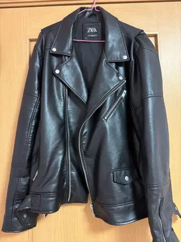ZARA 블랙 가죽 자켓 더블 라이더스