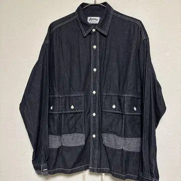 Aozora 데님 캐주얼 셔츠 자켓 Size 4