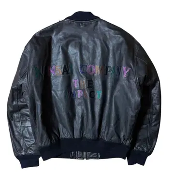 KANSAI YAMAMOTO 아카이브 가죽 봄버 자켓 블랙