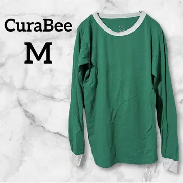 새상품급 CuraBee 그린 긴팔 T셔츠 [ M ] 심플