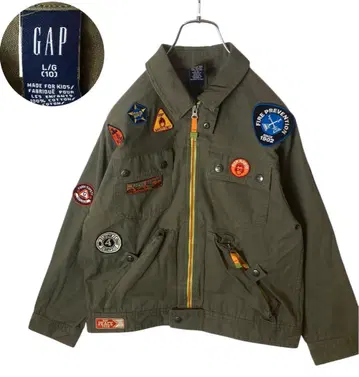 굿 디자인 구제 의류 GAP KIDS 밀리터리 카키 x 다중 와펜 자켓