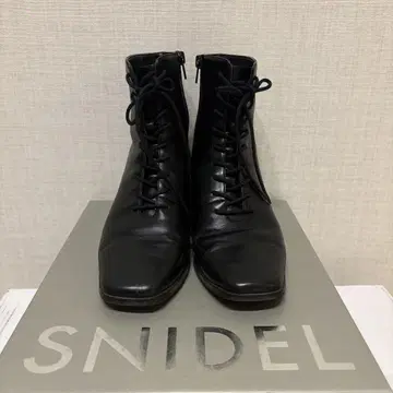 SNIDEL 레이스업 부츠 BLK M 사이즈