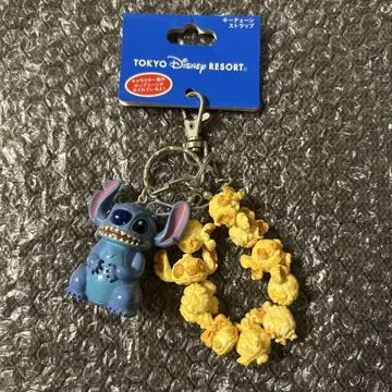 디즈니 키체인 스트랩 스티치 팝콘 택 포함