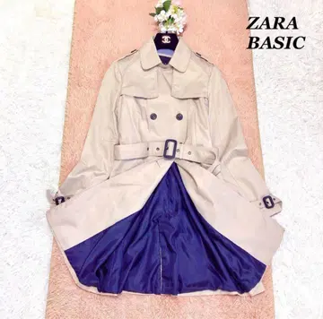 자라 베이직 트렌치코트 코트 M 베이지