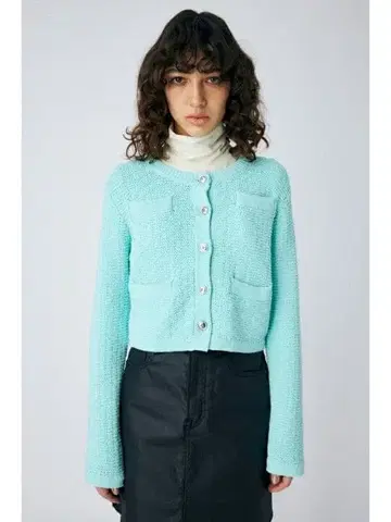 [ MOUSSY ] 니트 가디건 / 라이트 블루