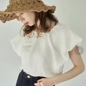 [hinari] 벌룬 실루엣 블라우스 화이트