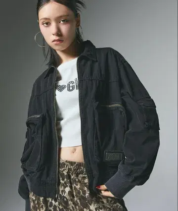 X-girl 엑스걸 FADED MULTI POCKET JACKET