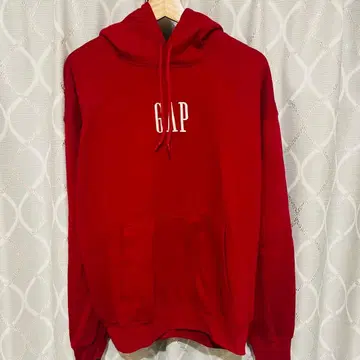 빈티지 소프트 GAP 로고 후드티 빨간색 레드
