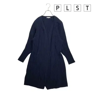 12T455 PLST 울 케이블 니트 롱 가디건 봄/가을/겨울 M