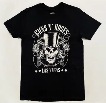 GUNS N' ROSES 밴딩 티셔츠 햇 해골 M 사이즈 블랙