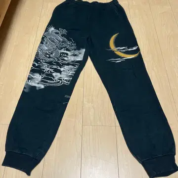 카라쿠리타마시 자수 스웨트 팬츠 L