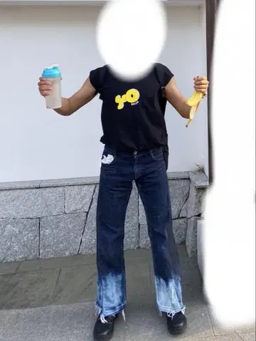 리메이크 데님 플레어 팬츠
