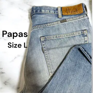 Papas 파파스 데님 팬츠 L 사이즈 라이트 블루 빈티지 청바지