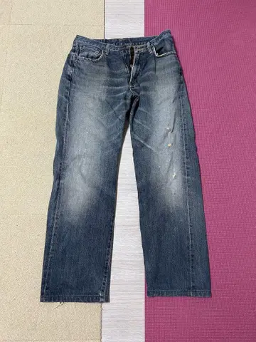 EDWIN 스트레이트 데님 W31 L34 인디고 블루