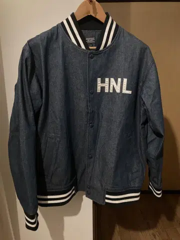 데님 바시티 자켓 URBAN ISLAND SOCIETY