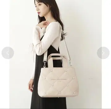 JILL BY JILLSTUART 샤인 퀼팅 토트백 핑크