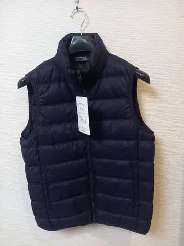 네이비 퀼팅 다운 베스트