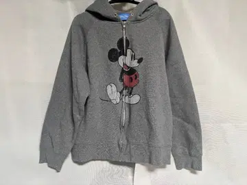 Disney 디즈니 미키 귀 달린 맨투맨 풀 집업 후드티 L