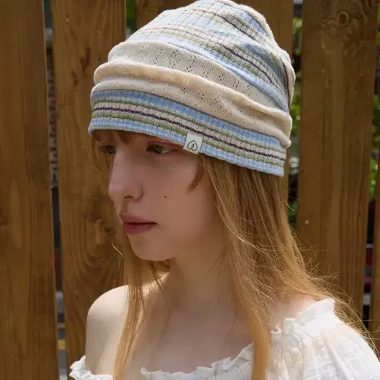 Fun from Fun Beanie Boho stripe beanie, Beige